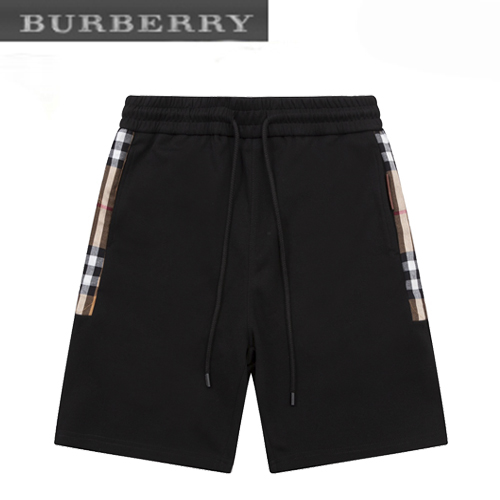 BURBERRY-04135 버버리 블랙 체크 무늬 디테일 스웨트쇼츠 남여공용