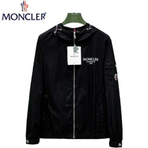 MONCLER-03234 몽클레어 블랙 나일론 바람막이 후드 재킷 남여공용