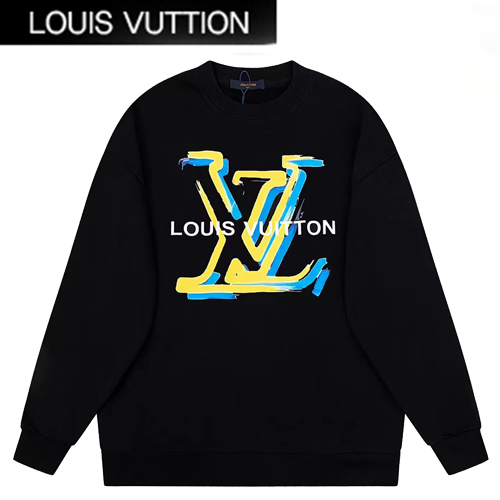 LOUIS VUITTON-08235 루이비통 블랙 프린트 장식 스웨트셔츠 남성용