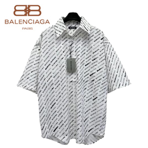 BALENCIAGA-06276 발렌시아가 화이트 코튼 셔츠 남여공용