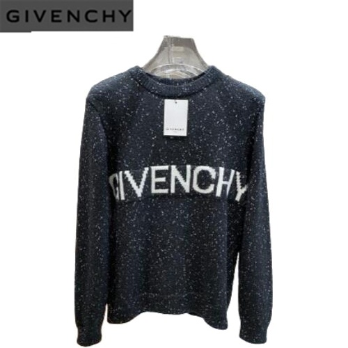 GIVENCHY-01096 지방시 블랙/화이트 니트 코튼 스웨터 남성용