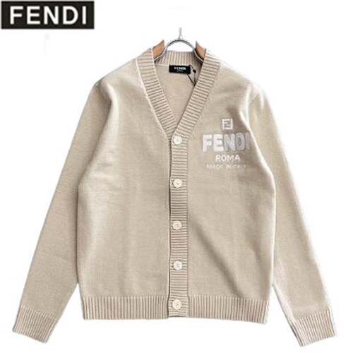 FENDI-03085 펜디 베이지 아플리케 장식 가디건 남여공용