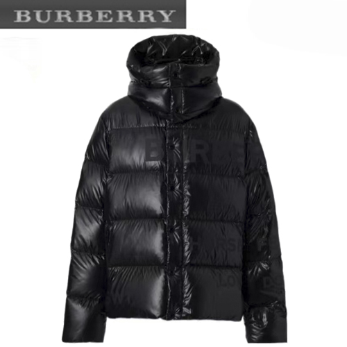 BURBERRY-12064 버버리 블랙 프린트 장식 패딩 남여공용