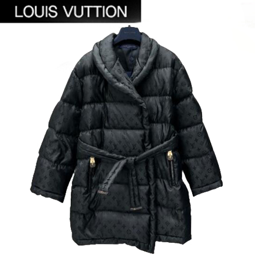 LOUIS VUITTON-12056 루이비통 블랙 모노그램 나일론 미디엄 패딩 여성용