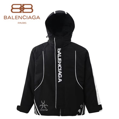 BALENCIAGA-11027 발렌시아가 블랙 프린트 장식 패딩 남여공용