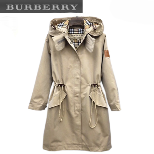 BURBERRY-08045 버버리 베이지 테크니컬 코튼 후드 파카 여성용