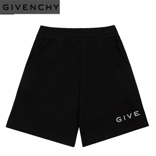 GIVENCHY-03226 지방시 블랙 GIVENCHY 프린츠 장식 스웨트쇼츠 남여공용