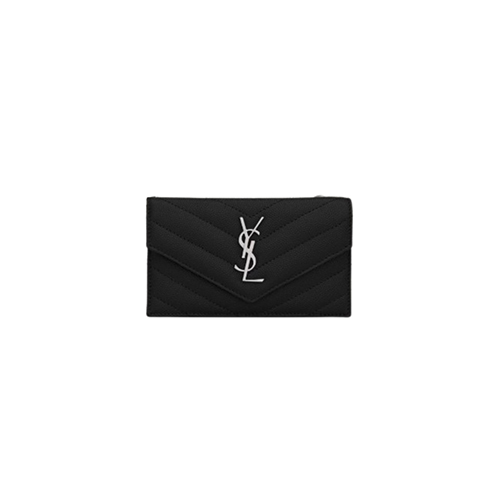 [스페셜오더]SAINT LAURENT-612808 생 로랑 블랙/실버 플랩 카드 케이스