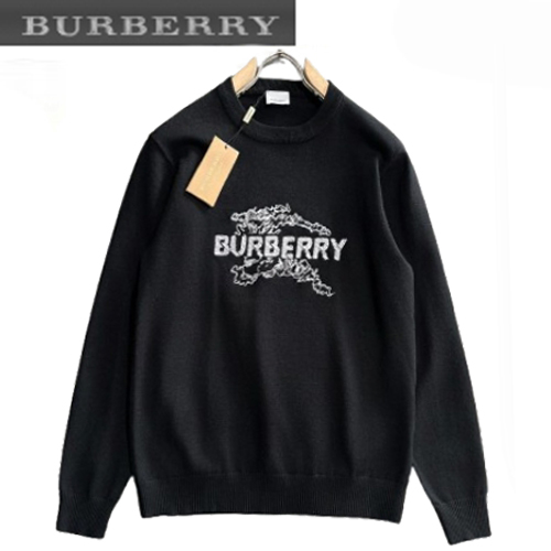 BURBERRY-11209 버버리 블랙 니트 코튼 스웨터 남성용