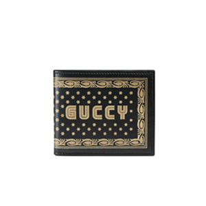 [스페셜오더]GUCCI-510491 1055 구찌 블랙 가죽 Guccy 프린트 2단 지갑