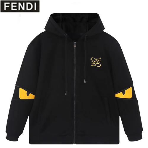 FENDI-12265 펜디 블랙 백 버그 아이 장식 후드 재킷 남성용