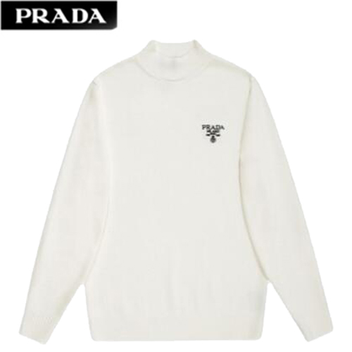 PRADA-12278 프라다 화이트 니트 코튼 스웨터 남여공용