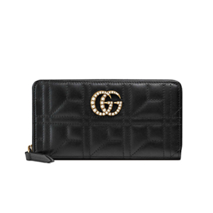 [스페셜오더]GUCCI-443123 9094 구찌 GG Marmont 마틀레세 가죽 집 어라운 월릿 블랙