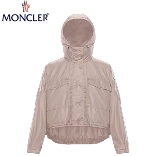 MONCLER-07057 몽클레어 핑크 나일론 바람막이 후드 재킷 여성용