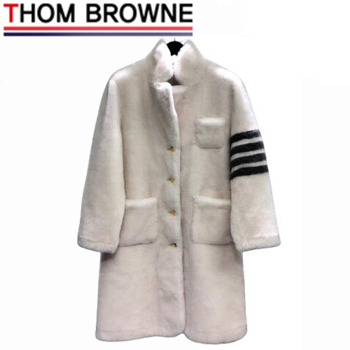 THOM BROWNE-01269 톰 브라운 화이트 시어링 코트 남여공용