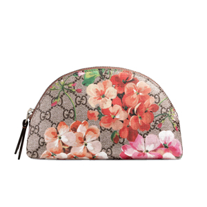 GUCCI-431380 8693 구찌 GG 수프림 캔버스 Blooms 코스메틱 케이스 핑크