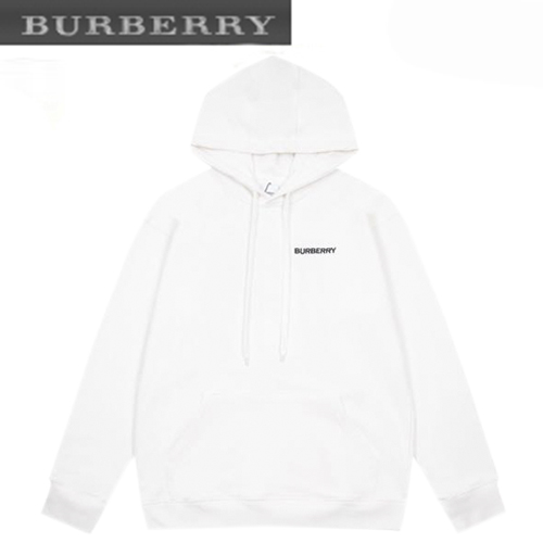 BURBERRY-10119 버버리 화이트 아플리케 장식 후드 티셔츠 남여공용