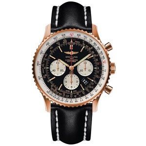 [스페셜오더]BREITLING-브라이틀링 내비타이머 레드 골드 블랙다이얼/블랙가죽스트랩 워치 43mm